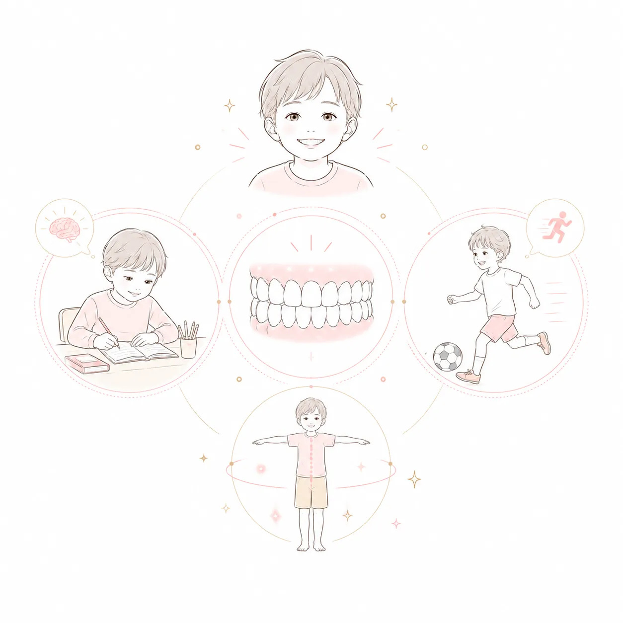 綺麗なかみ合わせ